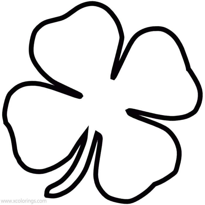 Four leaf clover coloring book