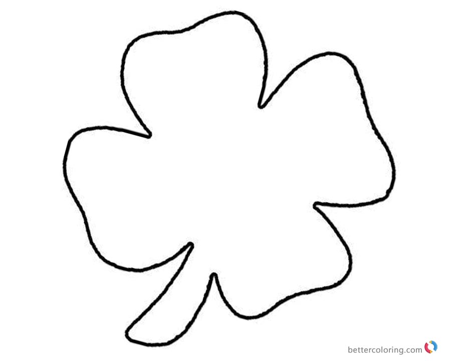 Four leaf clover coloring book