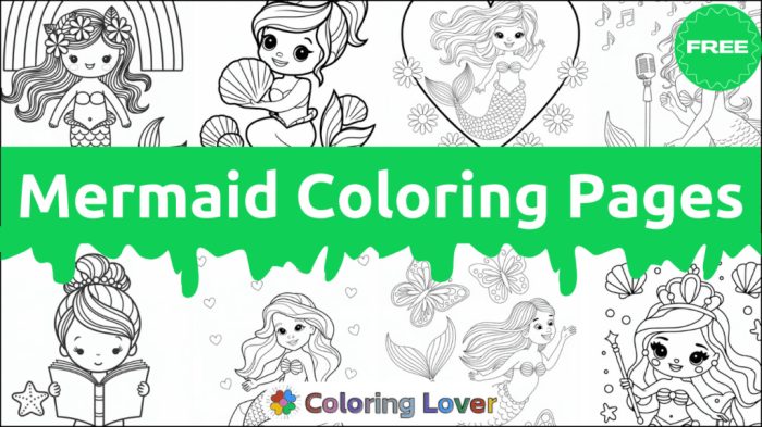 Coloring book little mermaid