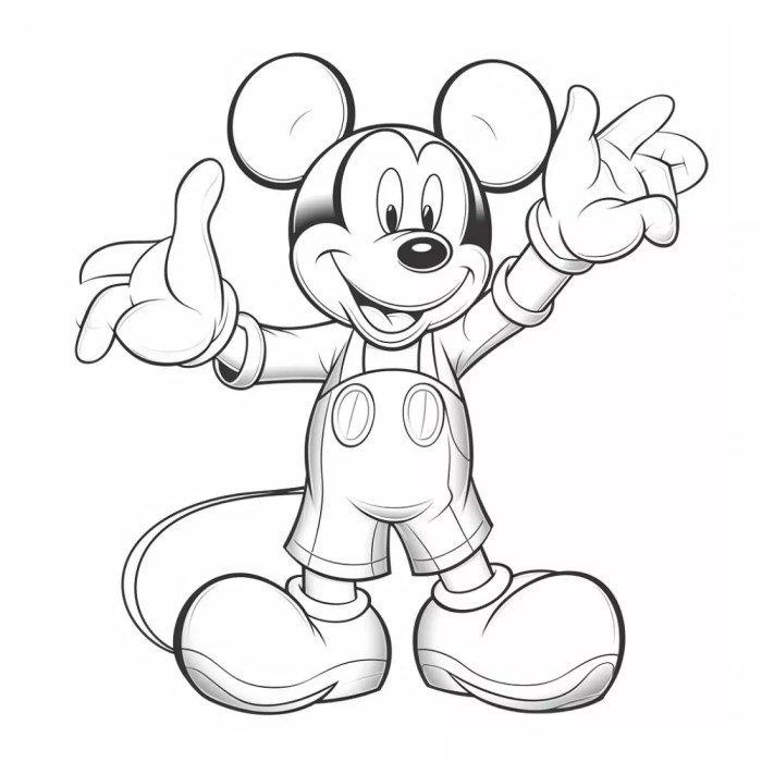 Mickey mouse coloring book printable